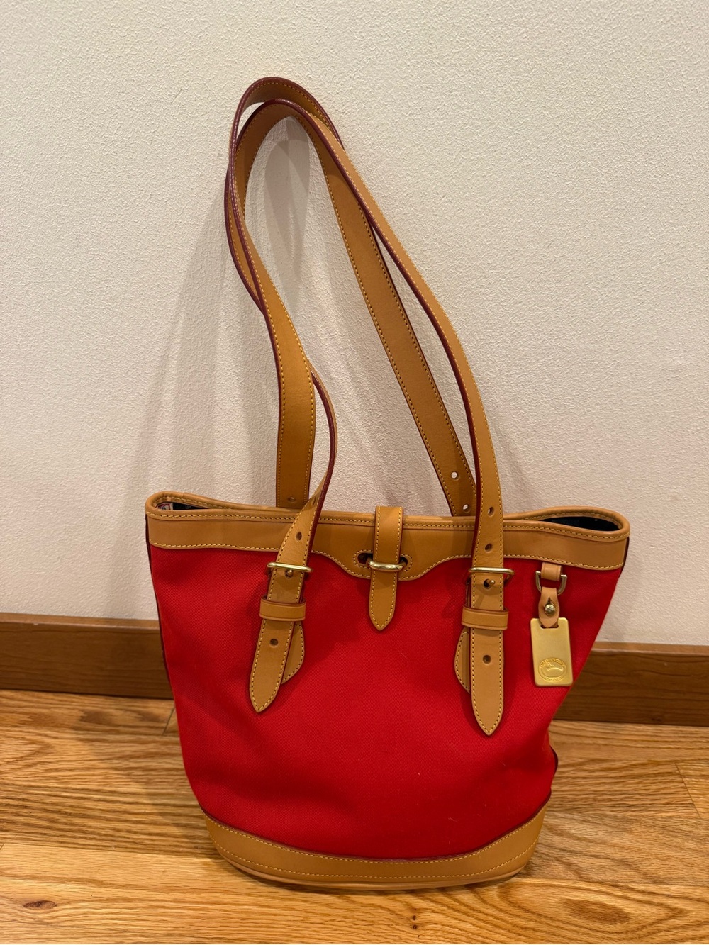 vintage Dooney & Bourke Cabriolet red canvas bucket bag - Worn Once